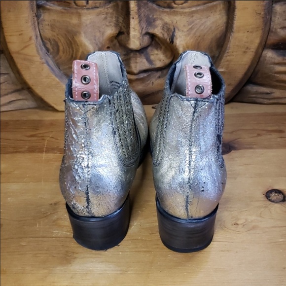 Freebird Salamanca Gold Metallic Ankle Boots 8 - Picture 2 of 7